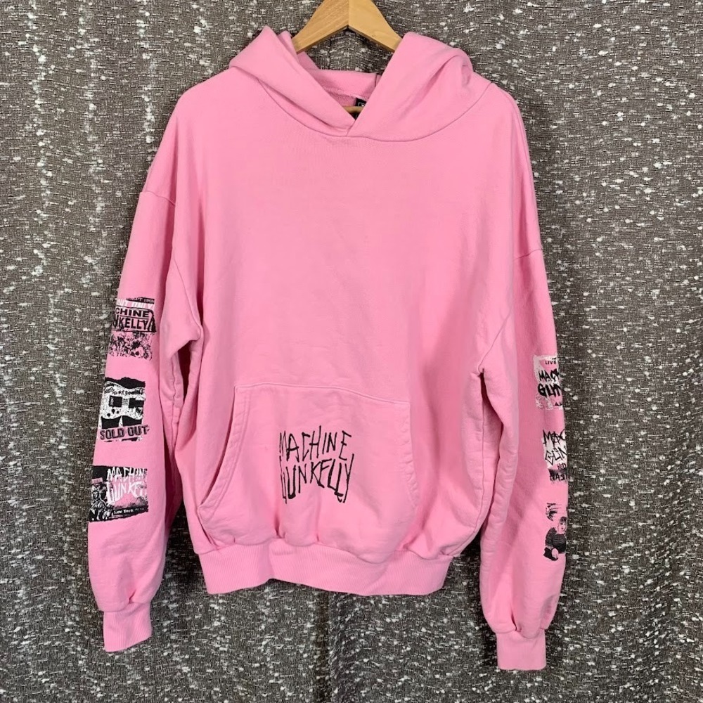 Machine Gun Kelly MGK Tickets To My Downfall Hotel Diablo Pink Tour Hoodie Med